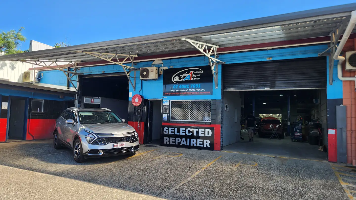 Panel beating work for Mission Beach vehicles at the Innisfail workshop