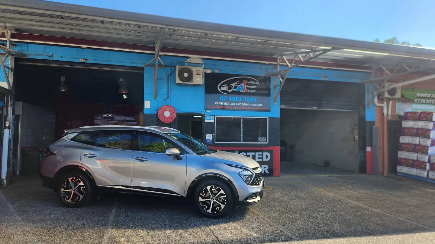 Insurance repair work bay at A1 Collision Repair Centre Innisfail